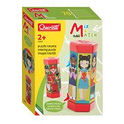 Quercetti Tubo Mix & Match Roterende Puzzel Kinderen en Beroepen