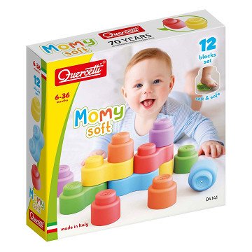 Quercetti Momy Weiche Bausteine, 12 Stück.
