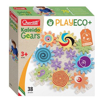 Quercetti Kaleido Gears Play Eco Gear Set, 38-teilig.