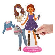 Quercetti Magnetic Fashion Dress-Up Doll Laura - 28 pcs.