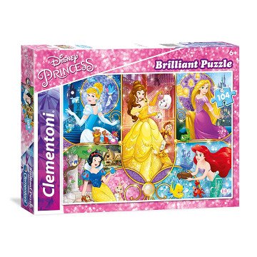 Clementoni Brilliant Puzzle Disney Prinses, 104 Teile.
