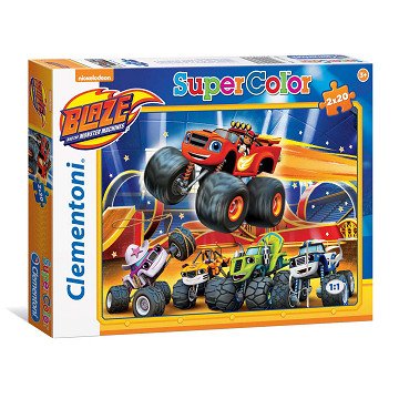 Clementoni Puzzel Blaze en de Monsterwielen, 2x20st.