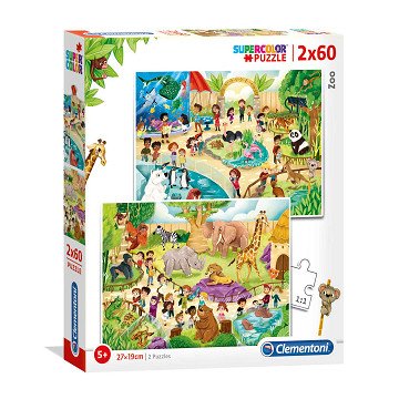 Clementoni Puzzle Zoo, 2x60tlg.