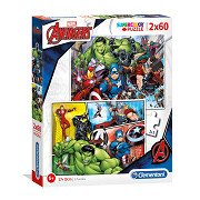 Clementoni Puzzle The Avengers, 2x60pcs.