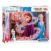 Clementoni Glitzerpuzzle Disney Frozen 2, 104 Teile.