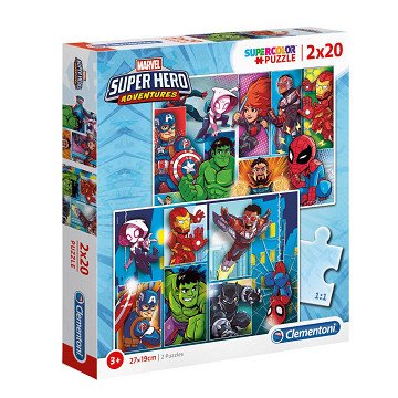 Clementoni Puzzel Marvel Superhelden, 2x20st.