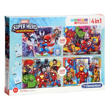 Clementoni Puzzle Marvel Superhelden, 4in1