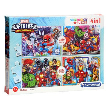 Clementoni Puzzel Marvel Superhelden, 4in1