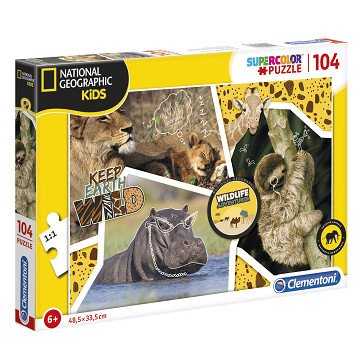 Clementoni National Geographic Puzzle - Wildlife, 104pcs.