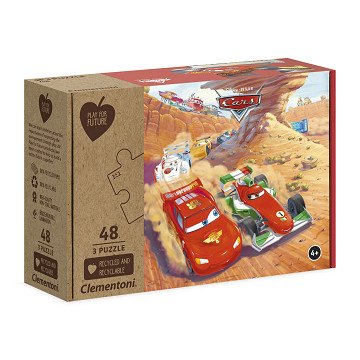 Clementoni Play for Future Puzzle – Cars, 3x48 Teile.