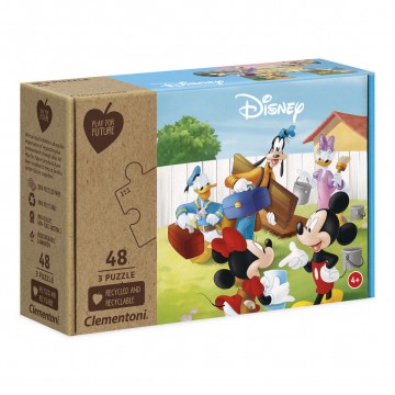 Clementoni Play for Future Puzzle - Mickey Mouse, 3x48pcs.