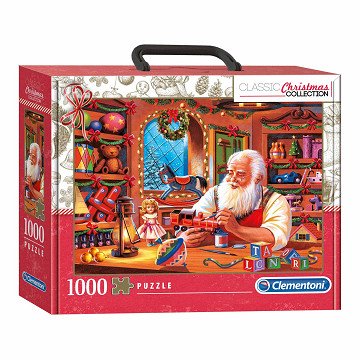 Clementoni Puzzle Weihnachtsmann-Werkstatt, 1000 Teile.