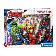 Clementoni Brilliant Puzzle Marvel Superhelden, 104 Teile.