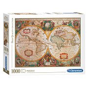 Clementoni 39666 1000pcs 2 Disney Maps Frozen 1000 Pieces, Made in Italy,  Jigsaw Puzzle for Adults, Multicolor, Medium