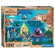 Clementoni World Map Puzzle Little Mermaid, 1000pcs.