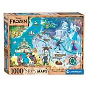 Clementoni World Map Puzzle Disney Frozen, 1000pcs.