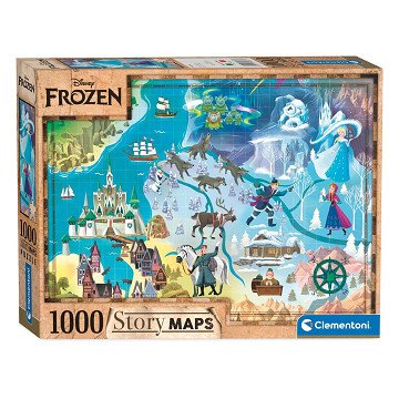 Clementoni World Map Puzzle Disney Frozen, 1000 pcs.