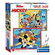 Clementoni Puzzle Mickey Mouse, 2x20pcs.