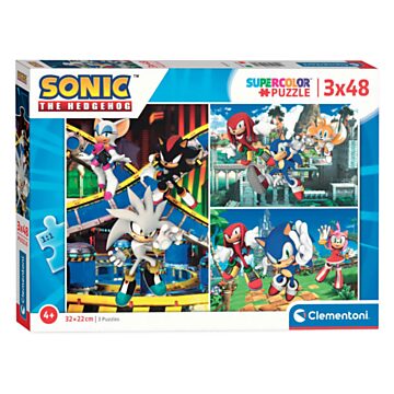 Clementoni Puzzle Sonic, 3x48pcs.