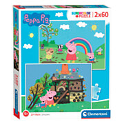 Clementoni Jigsaw Puzzle - Peppa Pig, 2x60pcs.