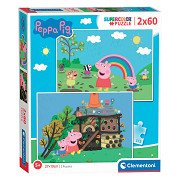 Clementoni Jigsaw Puzzle - Peppa Pig, 2x60pcs.