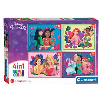Clementoni Puzzles Disney Princess, 4in1
