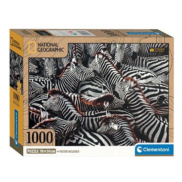 Clementoni Jigsaw Puzzle National Geographics - Zebra, 1000 pcs.