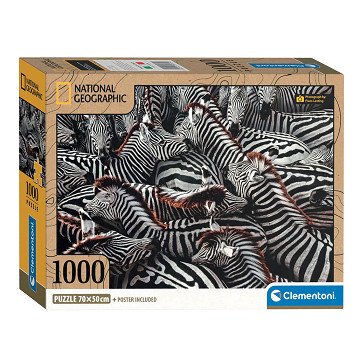 Clementoni Legpuzzel National Geographics - Zebra, 1000st.