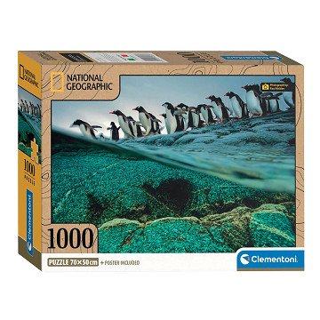 Clementoni Legpuzzel National Geographics - Penguin, 1000st.