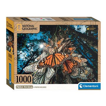 Clementoni Puzzle National Geographics - Schmetterling, 1000 Teile.