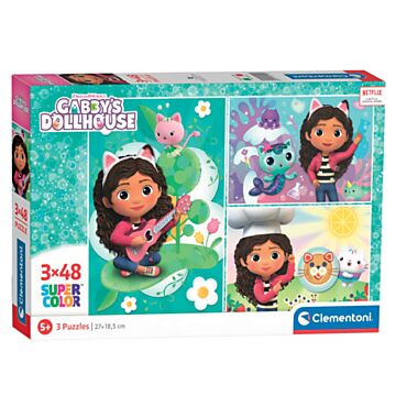 Clementoni Jigsaw Puzzle Gabby's Dollhouse, 3x48st.