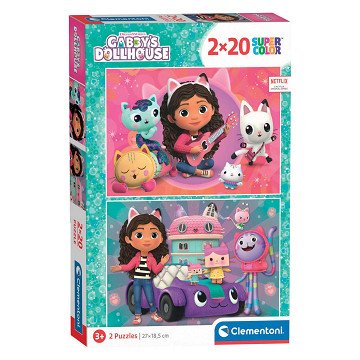 Clementoni Puzzle Gabby's Dollhouse, 2x20pcs.