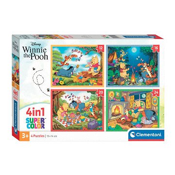 Clementoni Puzzle Farbe Disney Winnie de Poeh, 4in1