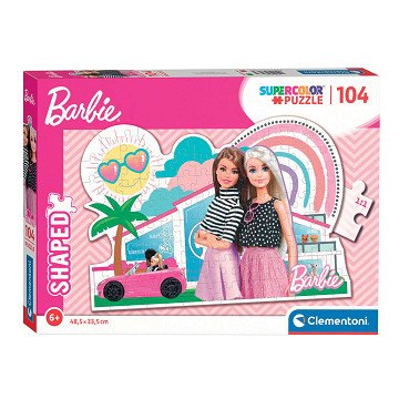 Clementoni Jigsaw Puzzle Super Color - Barbie Pink Car, 104pcs.