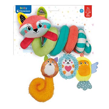 Clementoni Baby Stoff-Kinderwagen Spirale Waschbär