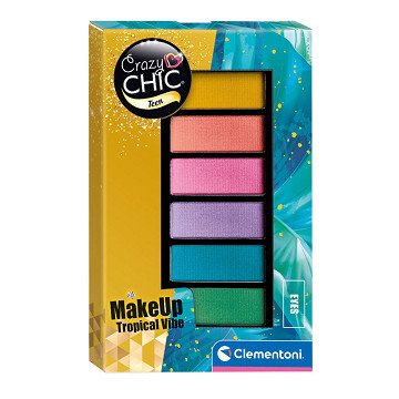 Clementoni Crazy Chic Lidschatten-Palette Tropical Vibe, 6 Farben