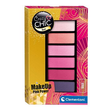 Clementoni Crazy Chic Eyeshadow Palette Pink Power, 6 Colors