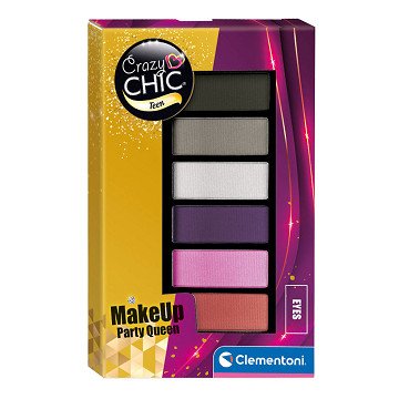 Clementoni Crazy Chic Eyeshadow Palette Party Queen, 6 Colors