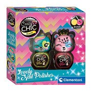 Clementoni Crazy Chic Nail Polish Yellow/Pink, 2 pcs.