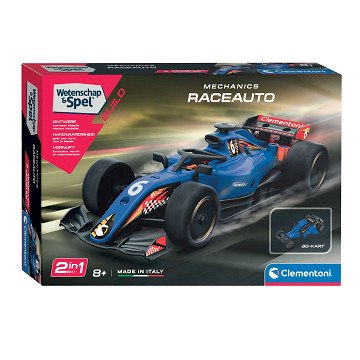 Clementoni Science & Play – Mechanics Rennauto oder Gokart 2in1 Bausatz