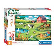 Clementoni Legpuzzel Super Color The Animal Farm, 30st.