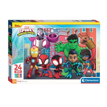 Clementoni Puzzle Super Color Maxi Spidey, 24 Teile.