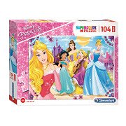 Clementoni Jigsaw Puzzle Super Color Maxi Disney Princess, 104pcs.
