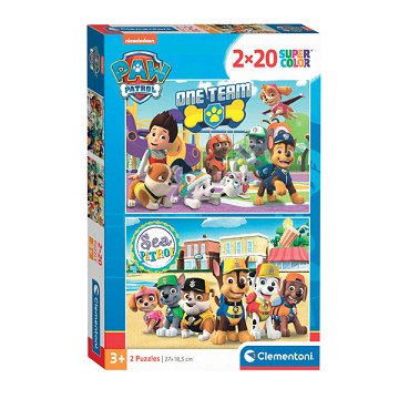 Clementoni Puzzle Super Color PAW Patrol, 2x20 Teile.