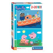 Clementoni Jigsaw Puzzle Super Color Peppa Pig, 2x20pcs.