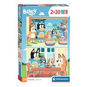 Clementoni Puzzle Super Color Bluey, 2x20tlg.