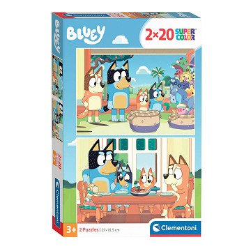 Clementoni Jigsaw Puzzle Super Color Bluey, 2x20pcs.