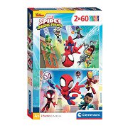 Clementoni Jigsaw Puzzle Super Color Spidey and His Amazing Friends 2x60pcs.