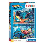 Clementoni Jigsaw Puzzle Super Color Hot Wheels, 2x60pcs.