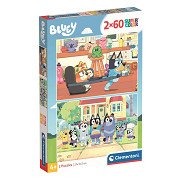 Clementoni Jigsaw Puzzle Super Color Bluey, 2x60pcs.